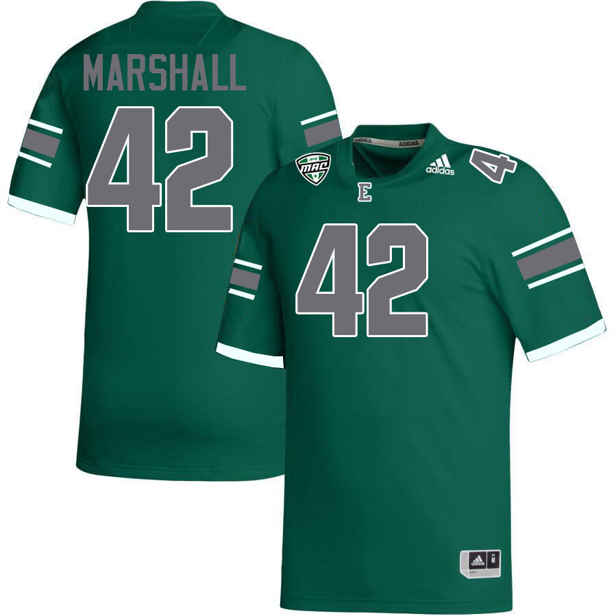 #42 Andrew Marshall Eastern Michigan Jersey,Eastern Michigan University Eagles Football Jersey-Green